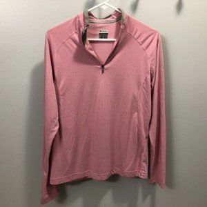 Pink Columbia titanium henley size L